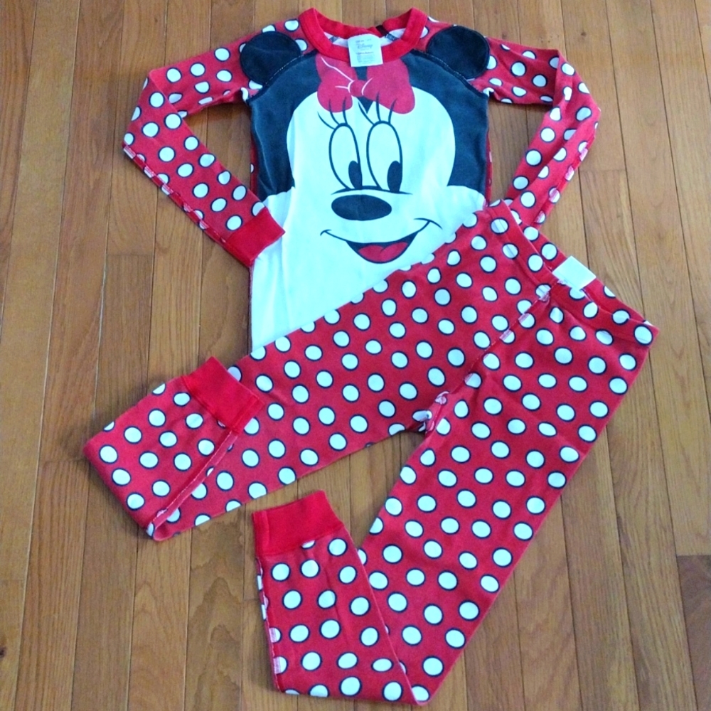 Hanna Andersson Disney Minnie mouse pajamas set PJs 130 cm us 8